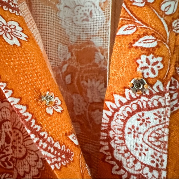 NWT•Easel•Boho Orange Maxi with Long Sleeves - Picture 5 of 16